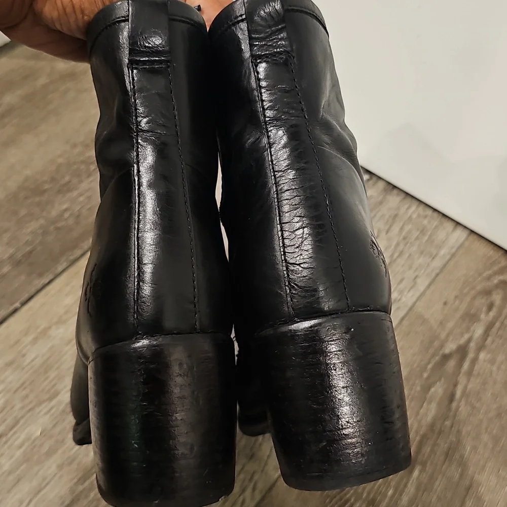 PATRICIA NASH Sicily Leather Block Heel Combat Boot
